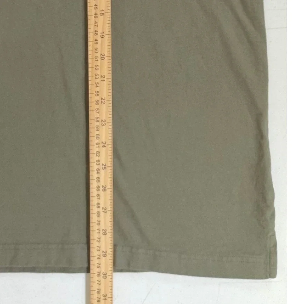 Duluth Trading Co Long Sleeve T-Shirt 3XL Olive Green Orange Logo Workwear